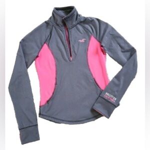 Hollister Jacket California track Zip Athletic Stretch pullover shirt size XS